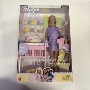 NEW SEALED 2002 Mattel Barbie Midge & Baby Happy Family 3-in-1 Crib Table Cradle - Picture 1 of 2