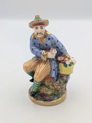 19th c. Staffordshire Figure - Chinese Flower Seller (poss. Dudson), c. 1830s - Image 1 of 4