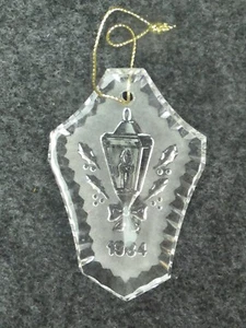 Waterford Crystal Ornament 1984 Outdoor Lamp Design Flat Frosted & Clear - Picture 1 of 3