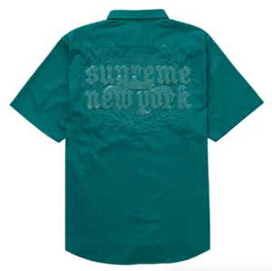 SS23 SUPREME CROC PATCH S/S SS SHIRT TEAL GREEN SZ XXL - Picture 1 of 3