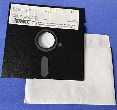 Phonics Prime Time Vowels I by MECC for Apple II+, Apple IIe, IIc, IIGS - Image 1 of 3