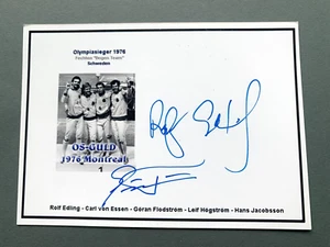 ROLF EDLING & GÖRAN FLÖDSTRÖM Olympiasieger 1976 signed Foto 10x15 Autogramm - Picture 1 of 1