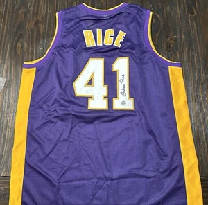 Glen Rice Signed Los Angeles Lakers Purple Jersey (Fiterman COA) - Picture 1 of 1
