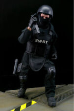 SWAT 1/6 Soldier Doll Black Uniform Action Figure Toy Military Army Suit Clothes