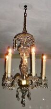 Extraordinary Late 18th Century Venetian Crystal Chandelier with Gilt Detail