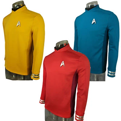 Cosplay Beyond Red Capitán Kirk Uniforme Spock Azul Uniforme Scotty Red Foto 1 de 4