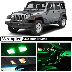 Kit de 6 luces LED interiores verdes para Jeep Wrangler JK 2007-2017 - Imagen 1 de 8