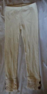 Jak and Pepper Ivory cream crochet thermal Leggings Size 7 GB14 - Picture 1 of 2
