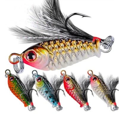 12PCS Spinner Fishing Lures Metal VIB Jig Hook Spoon Lures Swimbait Freshwater - Image 1 of 4