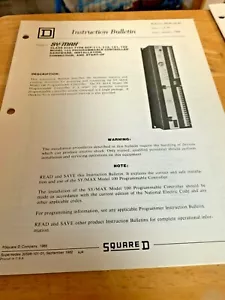 Square D, Instruction Bulletin Sy/Max Type SCP-111,112,121,122, 30598-101-02 - Picture 1 of 3