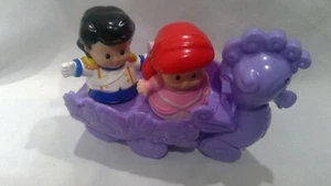 Fisher Price Little People DISNEY THE LITTLE MERMAID SEAHORSE Ariel & Eric Used - Picture 1 of 8