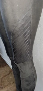 Auth SPANX Faux Leather Matte Shine MOTO LEGGINGS-20136R-Gunmetal-Size Large - Picture 1 of 11