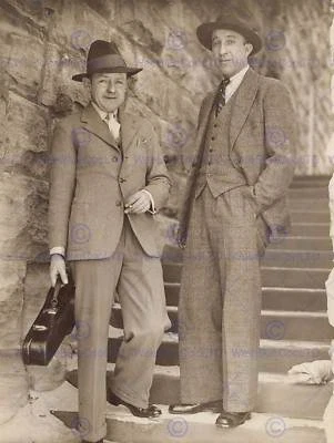 Vintage Photo Portrait Two Dapper Gentlemen Mobster Style Poster Print Bb12404B - Image 1 of 2