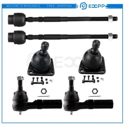 For Buick Chevrolet Oldsmobile Pontiac 4 Outer Inner Tie Rod+2 Lower Ball Joint - Image 1 of 4