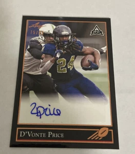 D'Vonte Price 2021 Leaf RC automático #BG-DP1/99 Indianapolis Colts - Imagen 1 de 2