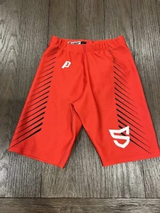 Boys Pro 7v7 Football Team Compression Shorts Spandex Red Large - Picture 1 of 1