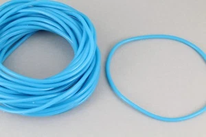 Aqua set pack lot of 30 jelly rubber gummy bangle bracelet 80s style - Picture 1 of 6