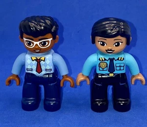 Lego Duplo My Town Family Dad and Female Pilot Replacement Figures - Picture 1 of 9