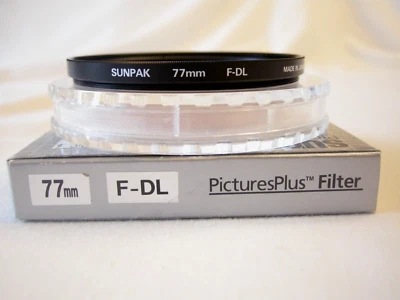 Sunpak 77mm F-DL filter for Nikon,Canon,Sigma,Tokina,Tamron,Sony,Fuji,Promaster - Image 1 of 3