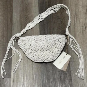 Antik Kraft Off-White Crochet Crossbody Bag – Boho Festival Vibes - Picture 1 of 8