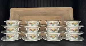 Villeroy & Boch Basket Flat Cream Soup Bowls & Saucer Sets(12) - Picture 1 of 4