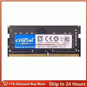 Crucial DDR3 DDR4 RAM 4GB 8GB 16GB 1600 2400 2666MHZ Memory RAM Laptop NoteBook - Picture 1 of 8