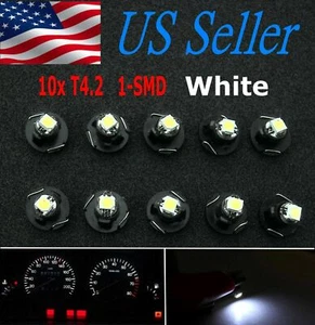10x White T4/T4.2 Neo Wedge LED Cluster Instrument Dash Climate Base Light Bulbs - Bild 1 von 3