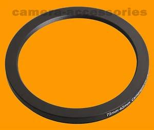 72mm to 62mm 72-62 Stepping Step Down Filter Ring Adapter 72-62mm 72mm-62mm (UK) - Photo 1/2