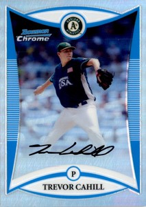 2008 Bowman Draft Picks & Prospects Blue Trevor Cahill /399 Oakland Athletics