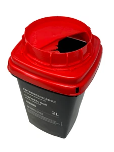 UNIGLOVES Kanülenabwurfbehälter INKgrafiX® 2L BOX - Kanülenbox TATTOO PIERCING - Picture 1 of 5