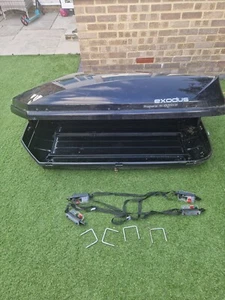 HALFORDS ADVANCED 470L BLACK GLOSS ROOF BOX (MADE BY THULE) - Picture 1 of 4