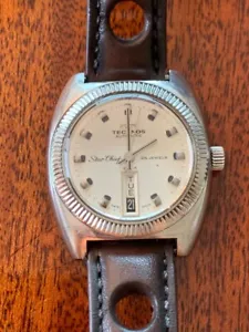Beautiful 1970s Swiss Vintage Technos Star Chief Auto, 25 Jewels - Picture 1 of 12