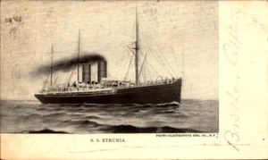 FOTO POSTAL REAL UDB-S.S. ETRURIA, LÍNEA CUNARD-FOTO POR ELECTROTIPO ENG. BK77 - Imagen 1 de 2