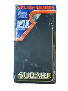 Subaru Splash Guard Set in Black Vintage Auto Accessory Old School Mud Flaps NEW - Picture 1 of 5