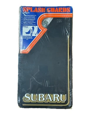 Juego de protectores contra salpicaduras Subaru en negro accesorio automático vintage guardabarros de la vieja escuela NUEVO Foto 1 de 4