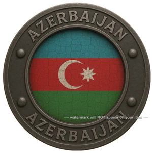 Pegatina de vinilo decorativa bandera del país de Azerbaiyán #S 014 - dos piezas - Imagen 1 de 1