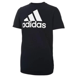 Kids adidas Climalite Badge of Sport Performance Tee - Black Large - Picture 1 of 6