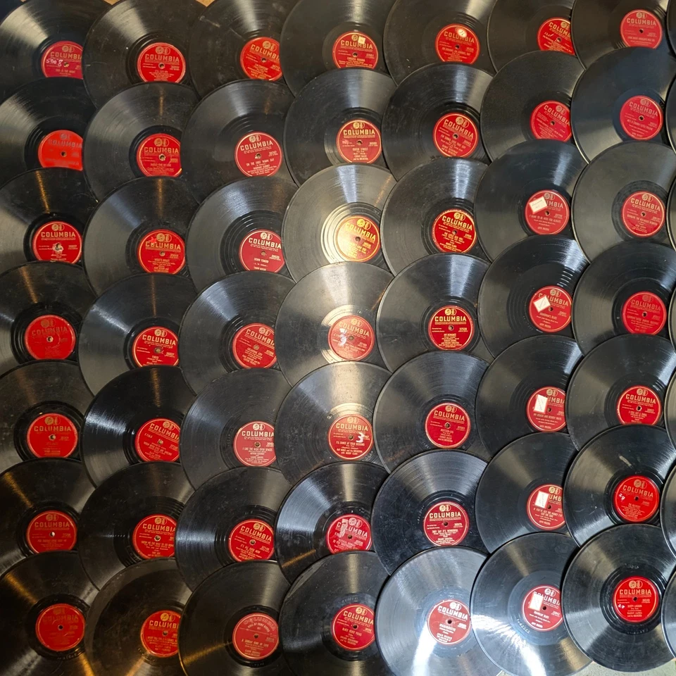x63 BULK LOT Columbia Label Only 78 RPM Records Collection Large Mix Huge Job #1 Foto 1 de 4