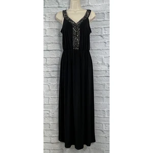 South Evening Maxi Dress Size 8 Sparkly Silver Beaded Chest Sleeveless Long BNWT - Picture 1 of 11