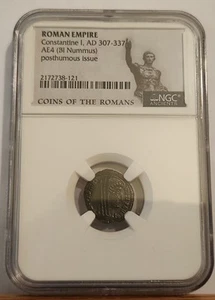 Roman Empire Constantine I, AD 307-337, AE4 (BI Nummus) - Posthumous Issue NGC - Picture 1 of 4