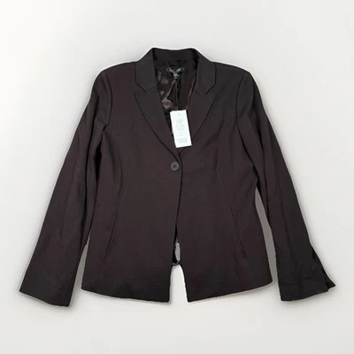 Nuevo con etiquetas Chaqueta Blazer Eileen Fisher Viscosa Elastizada Ponte Marrón Chocolate Talla M $238 Foto 1 de 4
