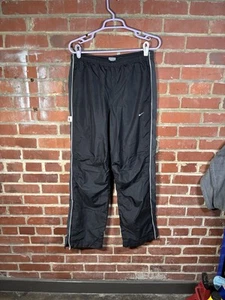 Vintage Y2k Nike Trainingshose gestreift Swoosh Swishy Baggy weites Bein Erwachsene Medium - Bild 1 von 8