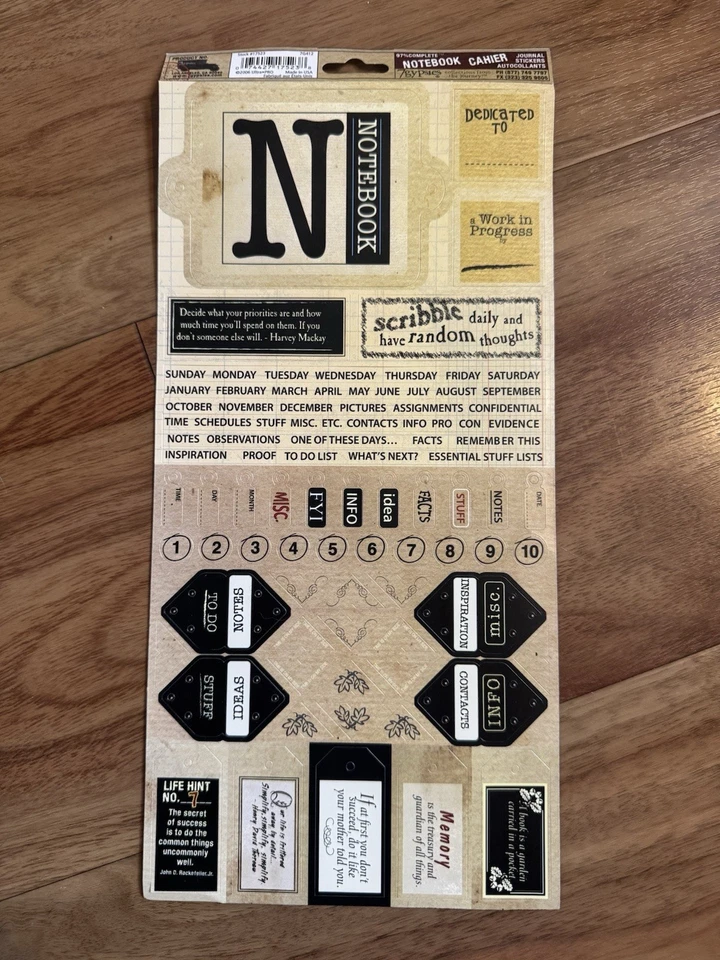 Cuaderno 7 gitanos Cahier, diario basura/libro de recortes pegatinas, paquete de 2 NUEVO Foto 1 de 1