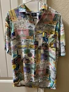 Disney 100 Jahre Jubiläum Roadmap Button Down Hemd - Disneyland Medium - Bild 1 von 4