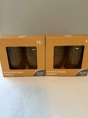 Phantom Chef 19 Oz Acrylic Ombré Tumblers Cups Set Of 4 BPA -Free Safe New - Image 1 of 4