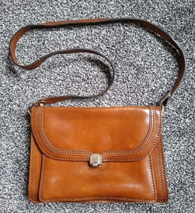 A Salisburys Handbag Real Leather - Brown, Original, Vintage 1970s, High Quality - Picture 1 of 6