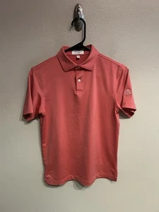Peter Millar Summer Comfort Youth Medium Polo Shirt Pink  - Picture 1 of 6