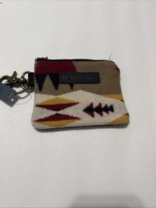 Pendleton Schlüsselanhänger Karten Geldbörse Wolle Südwesten Azteken Stamm rot braun schwarz Neu mit Etikett - Bild 1 von 4