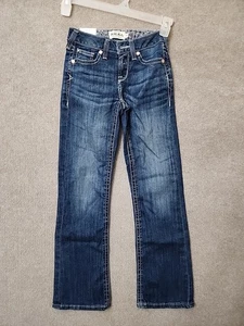 Ariat Real Bootcut Jeans Girls 10 Blue Clover Boot Stretch Fit NEW - Picture 1 of 11