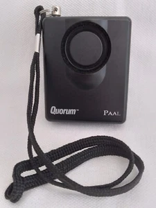 Black QUORUM PAAL Personal Security Attack Alarm with Belt Clip and Wrist Strap - Picture 1 of 3